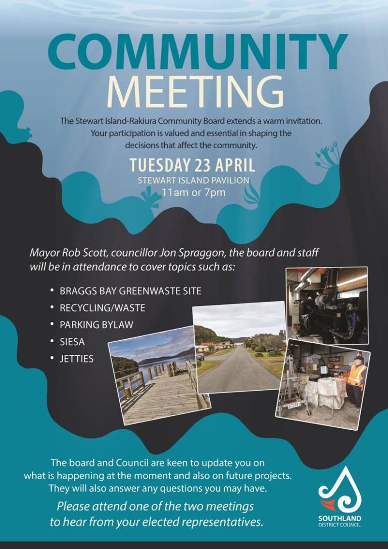 Southland District Council – Community Meeting
